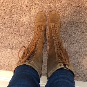 Michael Kors Lace-up suede boots